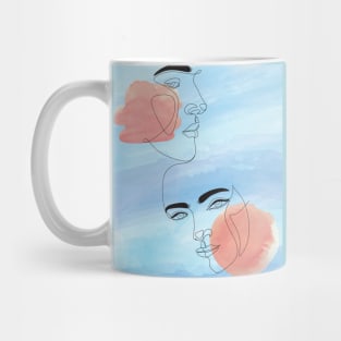 one line art couple Mug